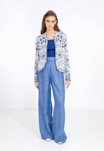 Жаккардовая вязаная кофта