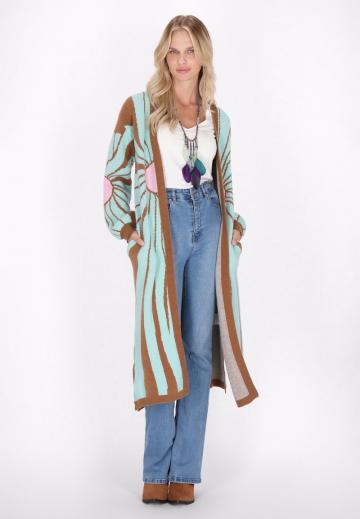 Жаккардовая вязаная кофта