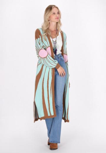 Жаккардовая вязаная кофта