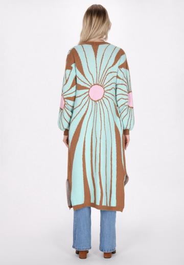 Жаккардовая вязаная кофта