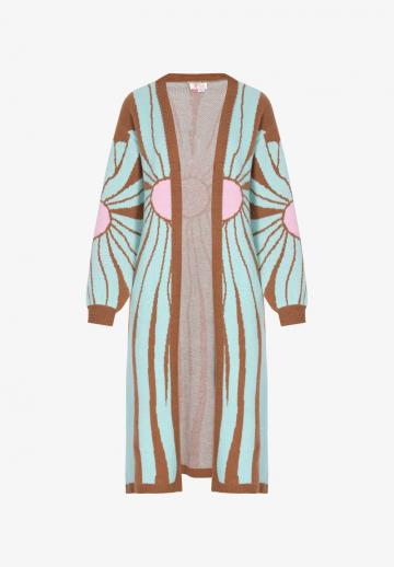 Жаккардовая вязаная кофта