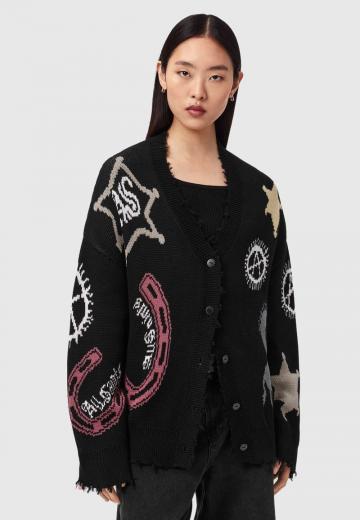 Жаккардовая вязаная кофта