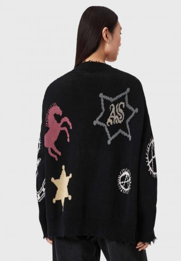 Жаккардовая вязаная кофта