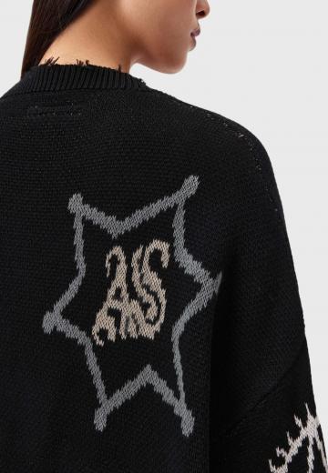 Жаккардовая вязаная кофта