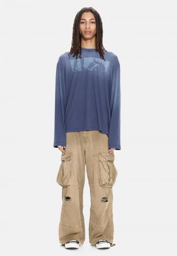 Брюки с накладными карманами