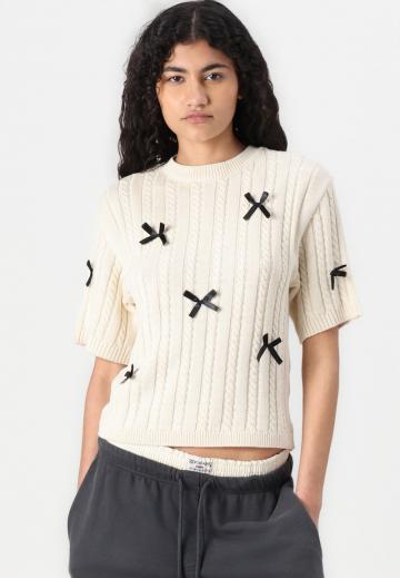 Пуловер с коротким рукавом