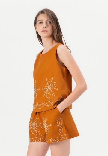 Блузка без рукавов