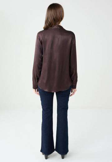 Атласная блузка