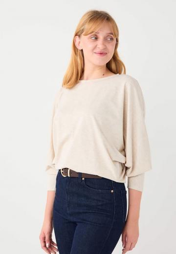 Пуловер с рукавом три четверти