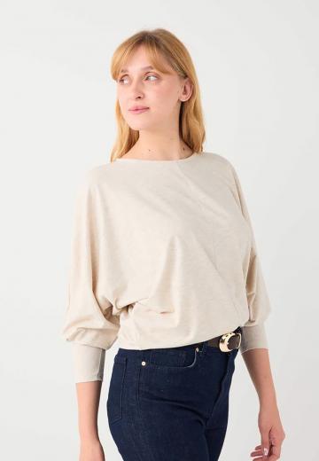 Пуловер с рукавом три четверти