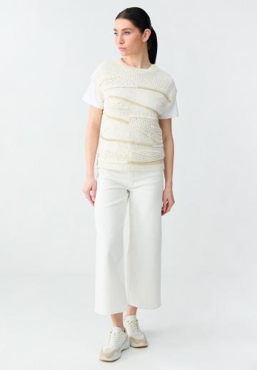 Пуловер с коротким рукавом