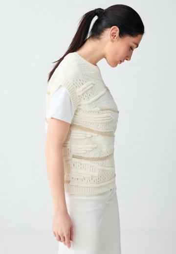 Пуловер с коротким рукавом