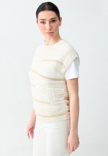 Пуловер с коротким рукавом