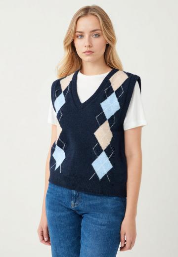 Пуловер без рукавов