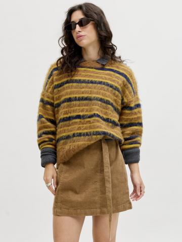 Пуловер в полоску
