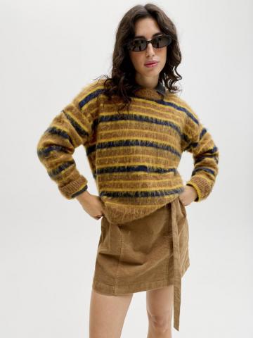 Пуловер в полоску