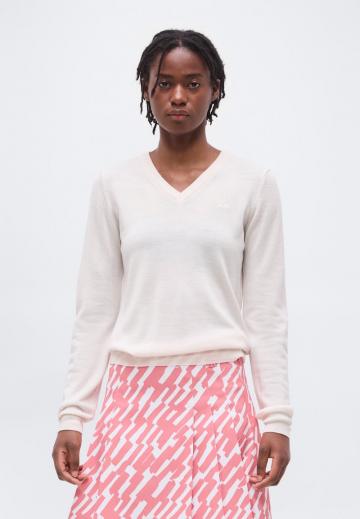 Пуловер с вырезом V