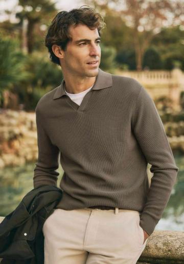 Поло с длинным рукавом