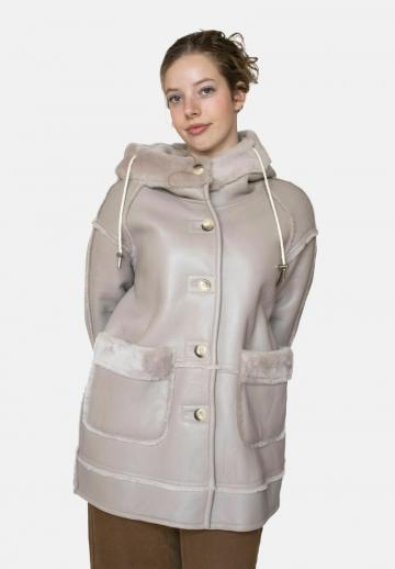 Пальто из искусственной кожи