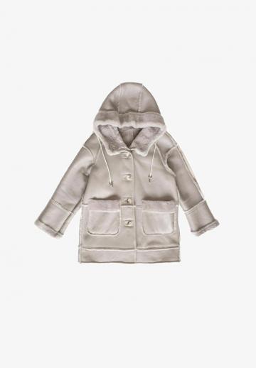 Пальто из искусственной кожи