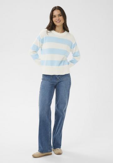 Пуловер в полоску