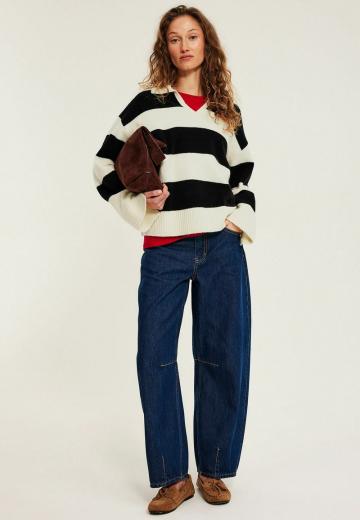 Пуловер в полоску