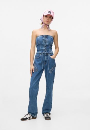 Джинсовая жилетка