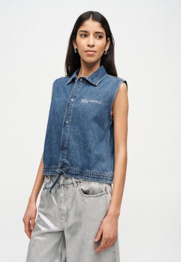 Джинсовая жилетка