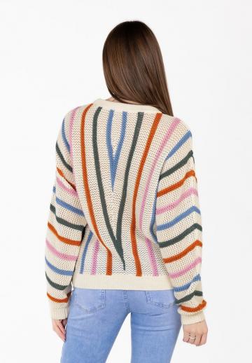 Пуловер в полоску