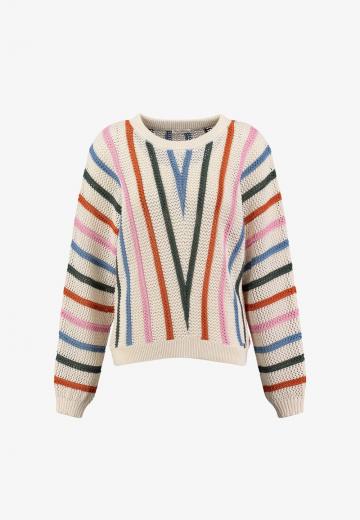 Пуловер в полоску