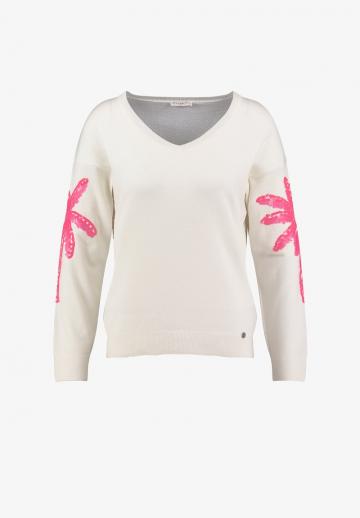 Пуловер с вырезом V