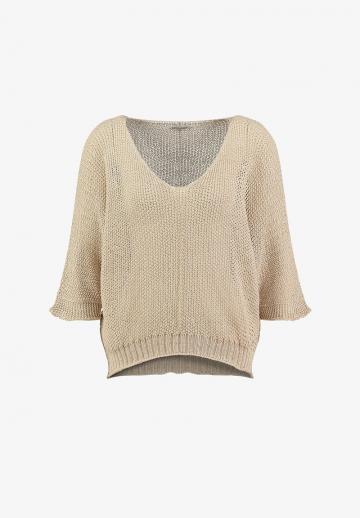 Пуловер с вырезом V