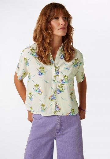 Атласная блузка