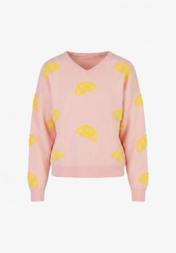 Пуловер с вырезом V