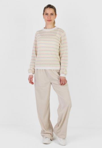 Пуловер в полоску