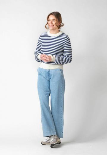 Пуловер в полоску