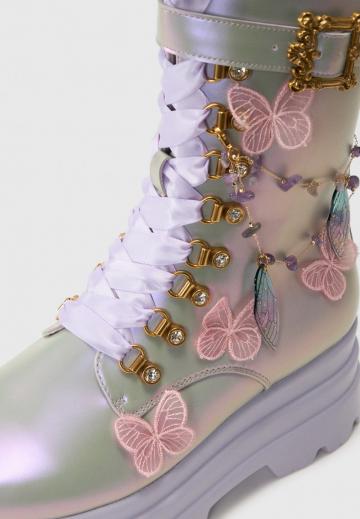 Сапоги на шнуровке