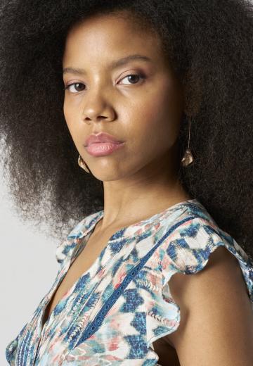 Атласная блузка