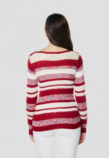 Пуловер в полоску