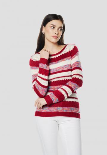 Пуловер в полоску