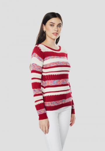 Пуловер в полоску
