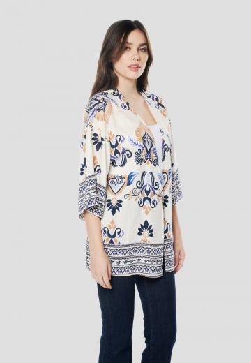 Жаккардовая вязаная кофта