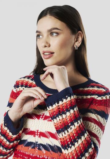 Пуловер в полоску
