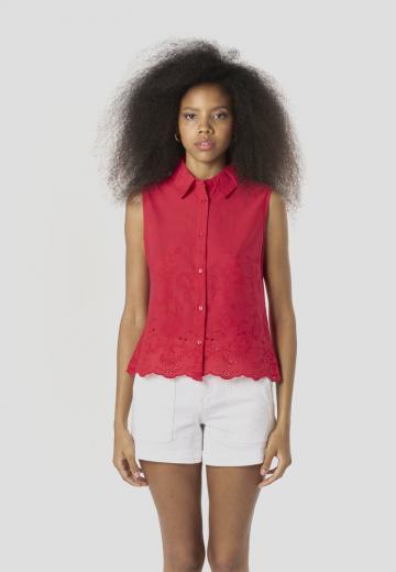 Блузка без рукавов