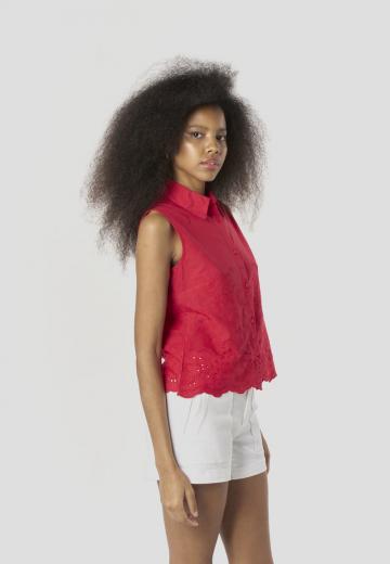 Блузка без рукавов