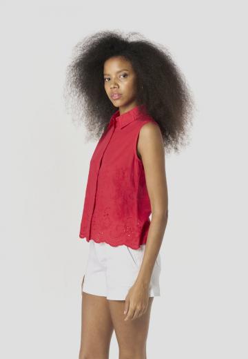 Блузка без рукавов