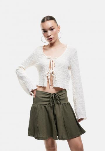 Юбка с накладными карманами