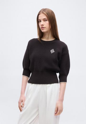 Пуловер с рукавом три четверти