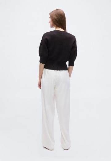 Пуловер с рукавом три четверти