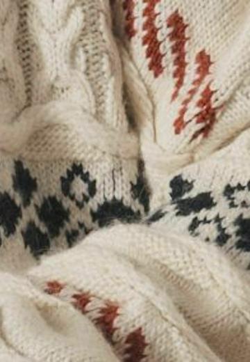 Жаккардовая вязаная кофта